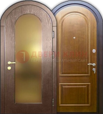 Металлическая арочная дверь ДА-12 в банк в Звенигороде