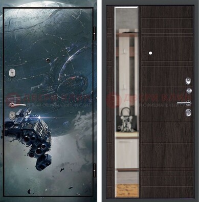 Железная дверь с фотопечатью космической фантастики ДФ-51 в Звенигороде