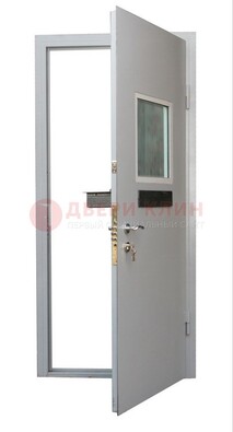 Белая металлическая дверь в кассу ДКС-1 в Одинцово