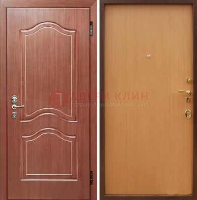 Входная дверь отделанная МДФ и ламинатом внутри ДМ-159 в Звенигороде