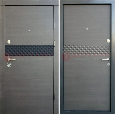 Темно-серая стальная дверь с МДФ ДМ-218 в Звенигороде