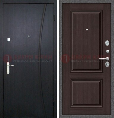 Темная стальная дверь с МДФ панелями ДМ-362 в Звенигороде