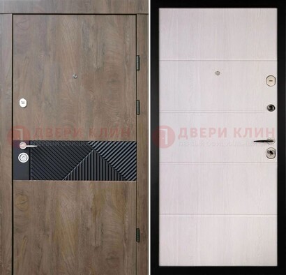 Современная стальная дверь с МДФ в квартиру ДМ-444 в Звенигороде