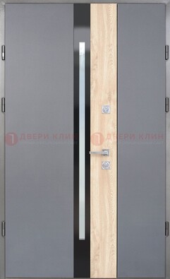 Полуторная металлическая дверь с МДФ ДМ-503 в Звенигороде