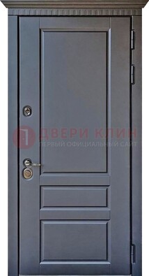 Тёмная входная дверь для коттеджа с МДФ ДМ-528 в Звенигороде