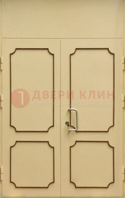 Светлая двухстворчатая дверь для загородного дома с МДФ ДМ-534 в Звенигороде