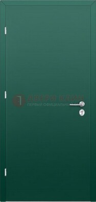 Зеленая стальная дверь с нитроэмалью ДН-6 в Звенигороде