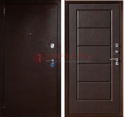 Темная входная дверь с порошковым окрасом ДП-113 в Звенигороде