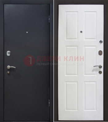 Черная металлическая дверь с порошковым покрытием ДП-193 в Звенигороде