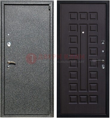 Черная стальная дверь с порошковым покрытием ДП-196 в Ростове-На-Дону