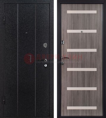 Черная стальная дверь с порошковым окрасом ДП-199 в Звенигороде