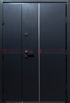 Темная металлическая дверь с порошковым покрытием ДП-220 в Звенигороде