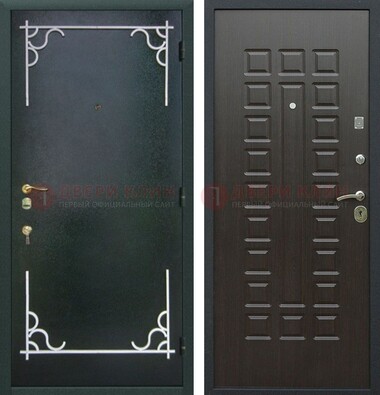 Входная дверь с порошковым покрытием Антик медь/Венге ДП-223 в Звенигороде