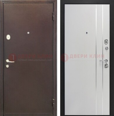 Входная дверь с порошковым покрытием с МДФ с молдингами ДП-232 в Звенигороде