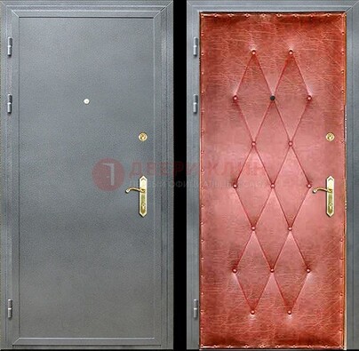 Серая стальная дверь с порошковым покрытием ДП-25 в Звенигороде