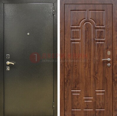 Металлическая дверь Темное серебро с порошковым покрытием и МДФ ДП-271 в Звенигороде