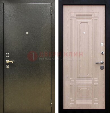 Входная темно-серая дверь с порошковым напылением и МДФ ДП-273 в Звенигороде