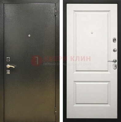 Металлическая темная дверь с порошковым напылением и классической МДФ ДП-298 в Звенигороде