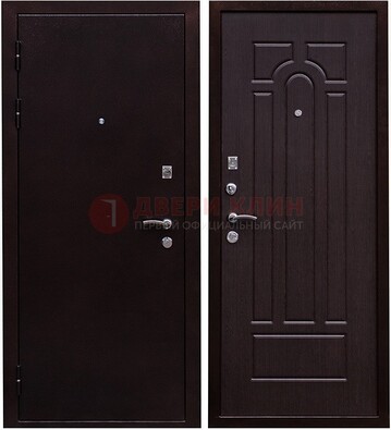 Черная стальная дверь с порошковым покрытием ДП-35 в Ярославле