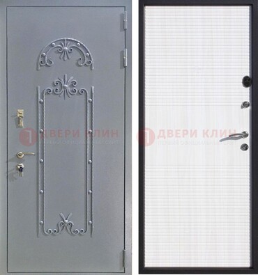 Черная входная дверь с порошковым покрытием ДП-67 в Звенигороде