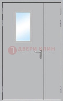 Белая входная противопожарная дверь со стеклянной вставкой ДПП-10 в Архангельске