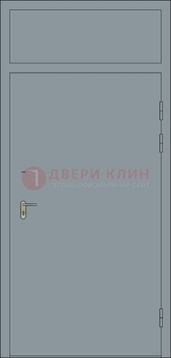 Серая противопожарная дверь ДПП-16 в Архангельске