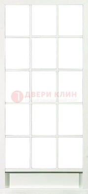 Железная решетчатая дверь в белом цвете ДР-10 в Звенигороде