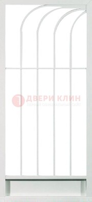 Белая металлическая решетчатая дверь ДР-17 в Звенигороде