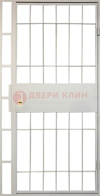 Железная решетчатая дверь в белом цвете ДР-19 в Звенигороде