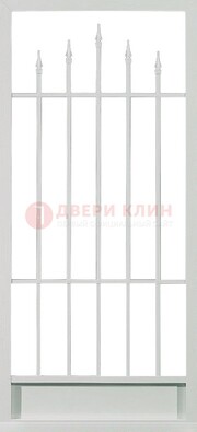 Светлая стальная решетчатая дверь с пиками ДР-21 в Звенигороде