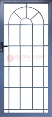Синяя металлическая решетчатая дверь ДР-28 в Звенигороде