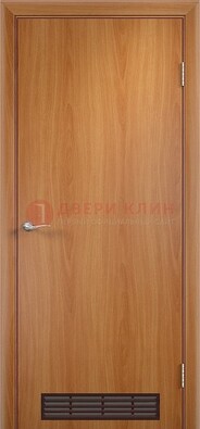 Светлая техническая дверь с вентиляционной решеткой ДТ-1 в Звенигороде