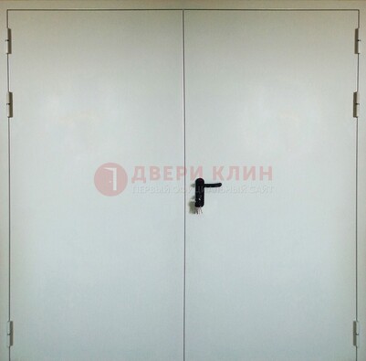 Белая металлическая противопожарная дверь ДТ-8 в Звенигороде