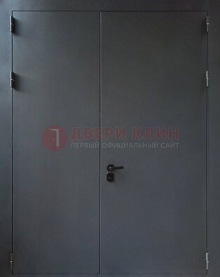 Черная распашная тамбурная дверь Порошок ДТМ-46 в Звенигороде