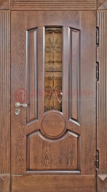 Входная дверь с виноритом и стеклом ДВТ-161 в Звенигороде