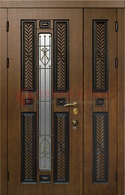 Полуторная входная дверь с виноритом ДВТ-169 в Звенигороде