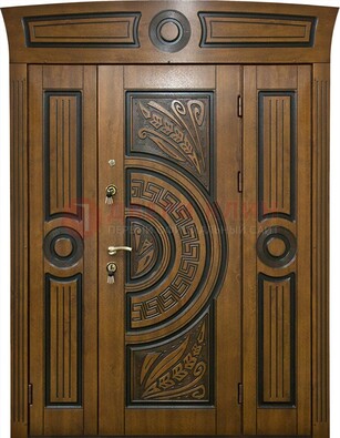 Парадная входная дверь с виноритом и узором ДВТ-194 в Звенигороде