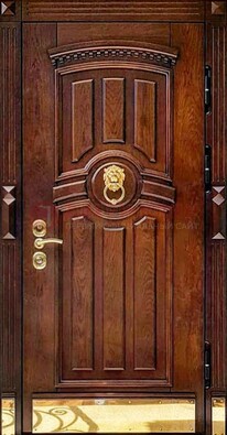 Входная дверь с виноритом в коричневом цвете ДВТ-236 в Звенигороде