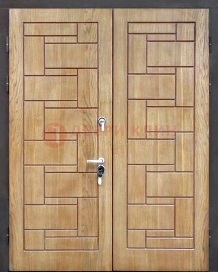 Светло-коричневая стальная дверь с виноритом ДВТ-245 в Звенигороде