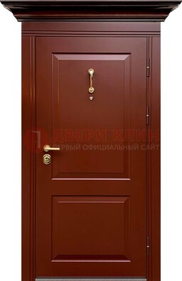 Красная железная дверь винорит для частного дома ДВТ-251 в Звенигороде