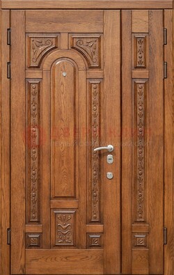 Полуторная железная дверь винорит для дома ДВТ-252 в Звенигороде