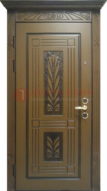 Металлическая дверь с виноритом и узором ДВТ-256 в Звенигороде