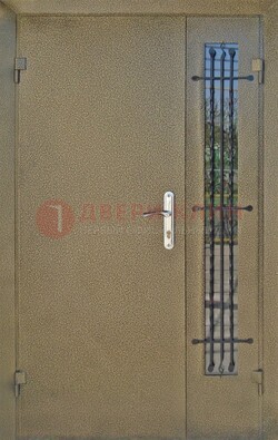 Тамбурная дверь Порошок со стеклом и ковкой ПЛ-20 в Звенигороде